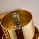 Axyaa Gold Glass LED Wall Lamp: Modern Nordic Style for Living Room, Bedroom, Bathroom