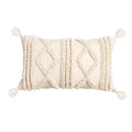 Axyaa Beige Tufted Tassel Pillow Cover 18x18" 12x20" for Couch Bed Living Room