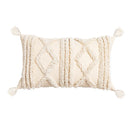 Axyaa Beige Tufted Tassel Pillow Cover 18x18" 12x20" for Couch Bed Living Room