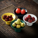 Axya Ceramic Refreshment Tray with Tall Feet