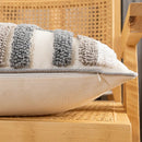 Axyaa Abstract Grey Boho Style Cushion Cover for Home Decor