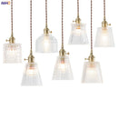 Axyaa Glass Pendant Lights: Nordic Japan Style, Edison Industrial Vintage Lamp for Bar, Cafe, Living Room