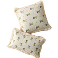 Axyaa Floral Cushion Cover with Tassels - Home Decor for Living Room, Bedroom, Chair