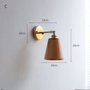 Axyaa Modern Wood Wall Light with Pull Chain Switch & LED Sconce