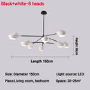 Axyaa LED Chandelier: Modern Dimmable Ceiling Light for Living & Dining Room