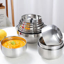 Axyaa Double-Layer Stainless Steel Soup Bowl, Kitchen Food Storage Containers & Tableware