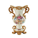 Axyaa European Resin Vase with Artificial Flower Figurines for Home & Office Decor