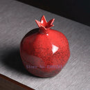 Axyaa Red Pomegranate Flower Vase: Modern Home Decor Ornament