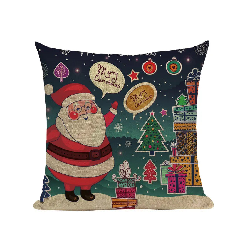 Axyaa Christmas Birthday Cushion Cover 45X45cm - Bedroom Sofa Decor Cojines