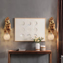Axyaa Nordic Resin Wall Lamps - Squirrel Owl Light Fixtures for Kids' Room & Study