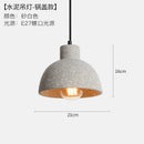 Axyaa Industrial Edison Pendant Lights for Bedroom Dinning Room Cafe - Cement Finish