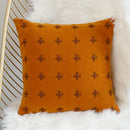 Axyaa Woolen Cross Cushion Cover 45x45cm in Grey, Black, Orange, Navy Blue