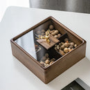Axya Wooden Deer Head Snack Platter with Glass Cover