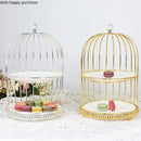 Axya Two-Tier Ceramic and Metal Cake Stand Display Tray
