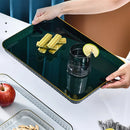 Axyaa Transparent Plastic Tray: Large Rectangle Pallet for Tea, Drink, Grocery Storage.
