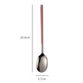 Axyaa Stainless Steel Long Coffee Spoon Set Vintage Tableware Teaspoons Dessert Ice Cream