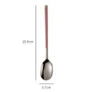 Axyaa Stainless Steel Long Coffee Spoon Set Vintage Tableware Teaspoons Dessert Ice Cream