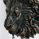 Axyaa Nordic Black Gold Lion Wall Sconce Head Resin Art Luxury Decor Lighting