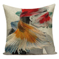 Axyaa Retro Art Woman Abstract Linen Cushion Cover Decorative Throw Pillow