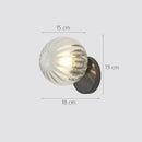 Axyaa Glass Ball Wall Lamp Black Copper Luxury Nordic Minimalist Design