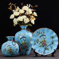Axyaa European Ceramic Vase Set for Living Room Flower Arrangement