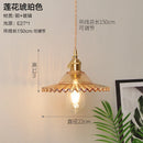 Axyaa Nordic Style Copper Pendant Light with Glass Shade - Modern Hanging Lamp