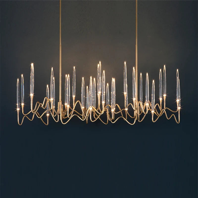 Axyaa Nordic Luxury Crystal LED Chandelier Tree Branch Pendant Lamp