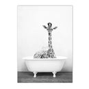 Axyaa Panda Giraffe Bear Elephant Nursery Wall Art Canvas Print