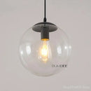 Nordic Glass Ball Pendant Lights by Axyaa - Retro Loft Industrial Hanging Lamp - LED Suspension Luminaire for Bedroom and Kitchen