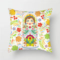 Axyaa Cartoon Doll Pattern Polyester Cushion Cover for Home Decor