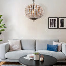 Axyaa Vintage Wooden Bead Pendant Lights for Home and Restaurant