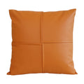 Axyaa Faux Leather Cushion Cover 45x45cm Ivory Green Orange Brown Coral for Home Decor