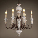 Axyaa Vintage Rustic Chandelier in Antique White for Elegant Home Lighting