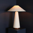 Axyaa Nordic Fabric Table Lamp with LED Bulb, Modern Design
