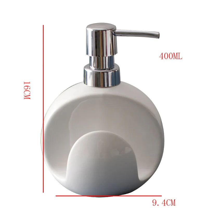 Axya Ceramic Lotion & Shampoo Dispenser for Bathroom & Shower Organizing