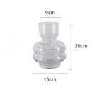 Axyaa Glass Vase Hydroponic Flower Pot Modern Home Desk Decoration Feature
