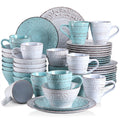 Axyaa VANCASSO VINE Dinner Set for 12 - Plates, Bowls, Mugs - Stoneware Tableware