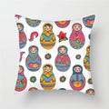 Axyaa Cartoon Doll Pattern Polyester Cushion Cover for Home Decor