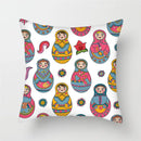 Axyaa Cartoon Doll Pattern Polyester Cushion Cover for Home Decor