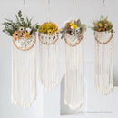 Axyaa Round Flower Pot Macrame Wall Hanging for Bohemian Room Decor