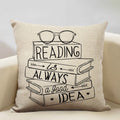 Axyaa Life Beautiful Words Linen Cushion Cover 45x45cm Luxe Bedroom Decor