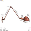 Axyaa Vintage Industrial Wall Lamp 2 Heads Loft Style Rustic Wall Light