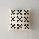 Rainbow Stripe Cushion Cover with Pink Rope Embroidery, 45x45cm, Axyaa