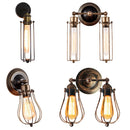 Axyaa Industrial LED Wire Cage Wall Sconce - Vintage Bedside Lighting