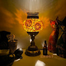 Axyaa Turkish Mosaic Aroma Table Lamp Vintage Art Deco Glass Bed Light