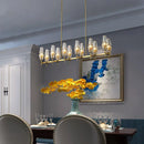 Axyaa Ana Chandelier: Vintage Brass Hanging Light for Dining Room, Kitchen, Living Room