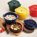 Axyaa Kids Round Bento Box Double-layer Fruit Lunch Box Microwaveable & Fitness Food Container
