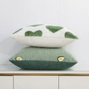Axyaa Fluffy Comfort Pillow Cover 45x45cm Avocado Green Cream Blue Living Bed Room