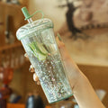 Axyaa Kawaii Bubble Tea Insulated Bottle with Straw: BPA-Free Sparkling Drinkware for Girls