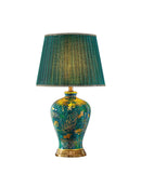 Axyaa American Retro Green Ceramic Table Lamp - Queen Luxury Villa Bedside Lamp